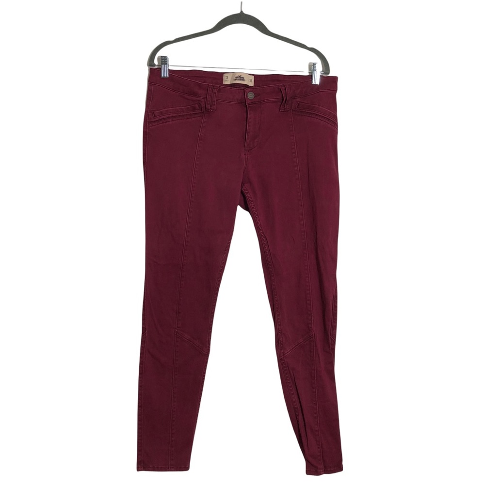 Hollister Women's Skinny Jeans - Burgundy